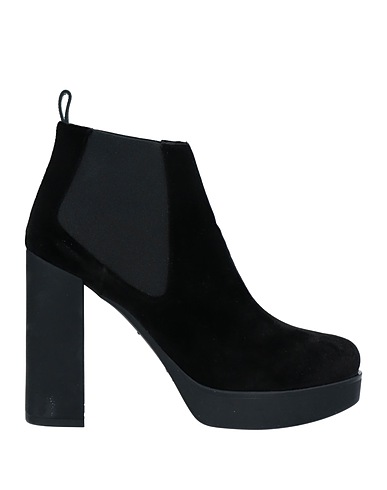 POLLINI Ankle boot Black Textile fibers