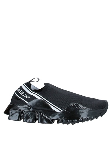 DOLCE&GABBANA Sneakers Black 70% Polyester, 15% Viscose, 10% Polyamide, 5% Elastane