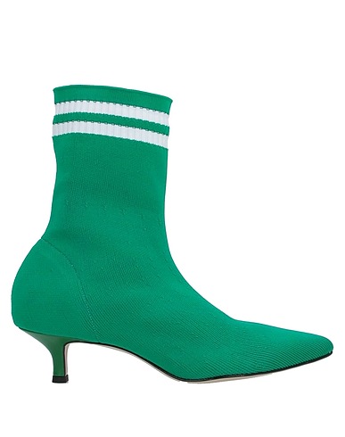 ANGELA GEORGE Ankle boot Green Textile fibres