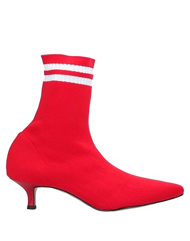 ANGELA GEORGE Stivaletti Rosso Fibre tessili