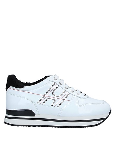 HOGAN Sneakers White Leather, Textile fibres