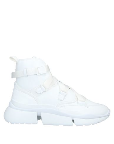 Chloé Women's Sonnie Lace-up Leather & Suede High-top Sneakers In White
