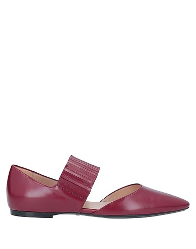 TOD'S Ballerine Bordeaux Pelle
