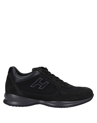 HOGAN Sneakers Black Soft Leather, Textile fibres