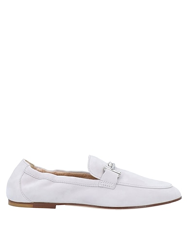 TOD'S モカシン ライトグレー 革（なめし加工）