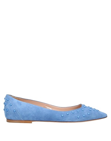 TOD'S Ballet flats Slate blue Soft Leather