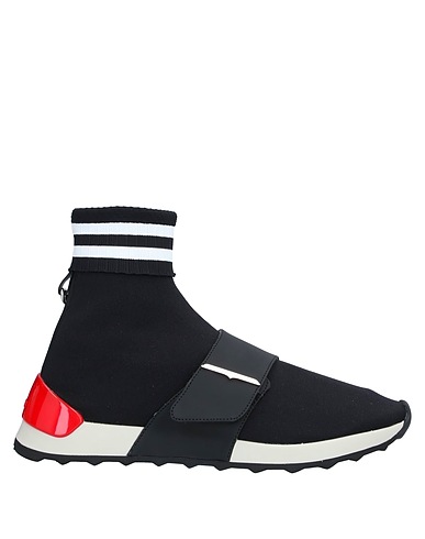 ALBERTO GUARDIANI Ankle boot Black Soft Leather, Textile fibers