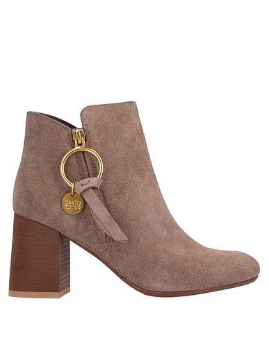 SEE BY CHLOÉ Ankle boot Khaki 100% Calfskin