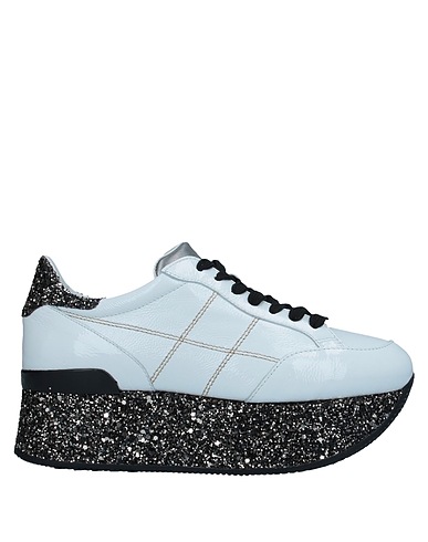 HOGAN Sneakers White Leather, Textile fibers