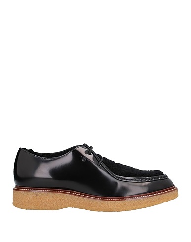 TOD'S Laced shoes Black Soft Leather, Shearling