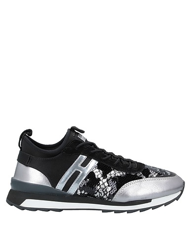 HOGAN REBEL Sneakers Black 68% Viscose, 32% Silk, Leather