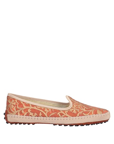 TOD'S Loafers Rust Textile fibers