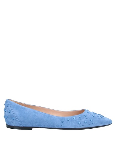 TOD'S Ballet flats Azure Leather