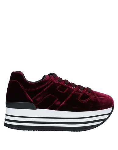 HOGAN Sneakers Burgundy Textile fibres, Leather