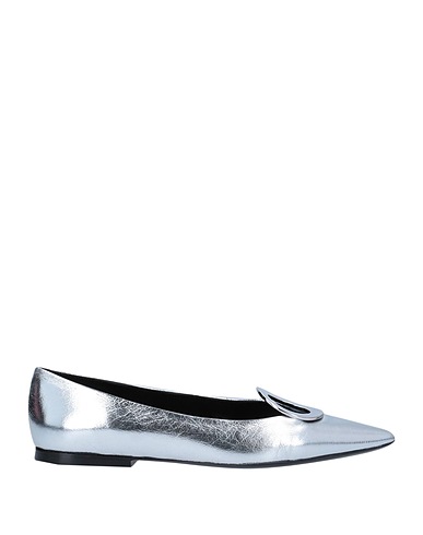PROENZA SCHOULER Ballerinas Silber Leder