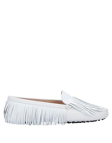 TOD'S Loafers White Soft Leather