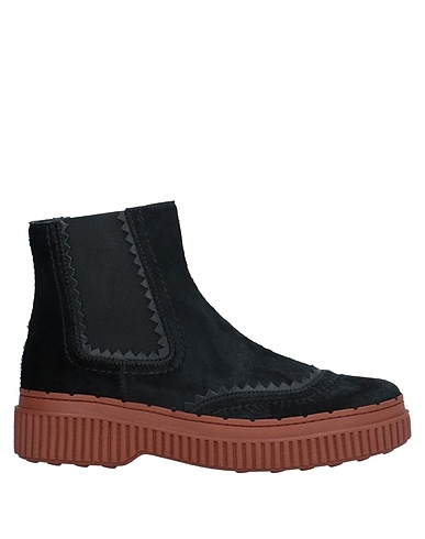 TOD'S Botín Negro Piel, Fibras textiles