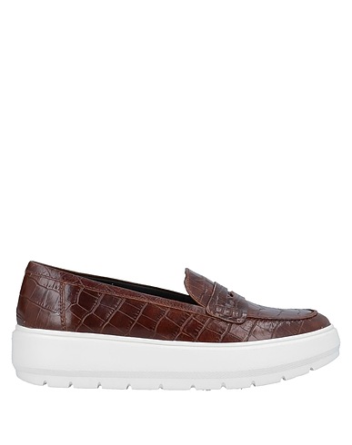 GEOX Loafers Chocolate brown Leather
