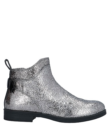 GEOX Ankle boot Silver Soft Leather