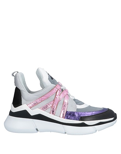 ELENA IACHI Sneakers Purple Leather, Textile fibres