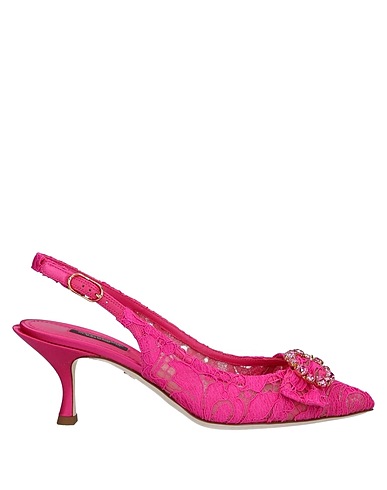 DOLCE&GABBANA Court Fuchsia 55% Viscose, 38% Cotton, 5% Polyamide, 2% Goat skin