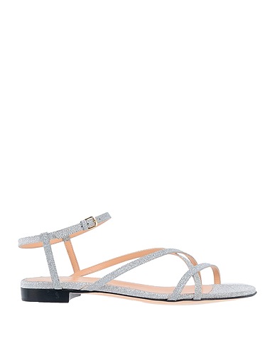 SERGIO ROSSI Sandals Silver Leather