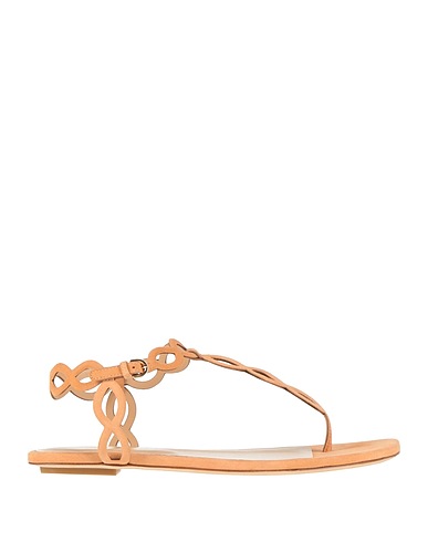 SERGIO ROSSI Flip flops Camel Leather