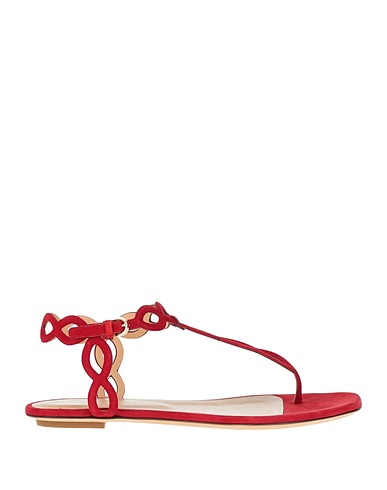 SERGIO ROSSI Flip flops Red Leather