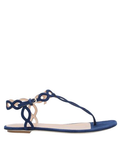 Sergio Rossi Toe Strap Sandals In Blue