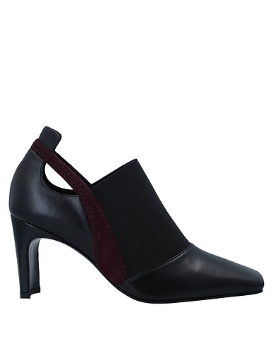 LELLA BALDI Ankle boot Black Leather, Textile fibres