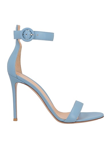 GIANVITO ROSSI Sandals Sky blue Leather
