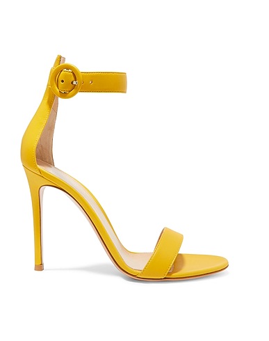 GIANVITO ROSSI Sandals Yellow Leather