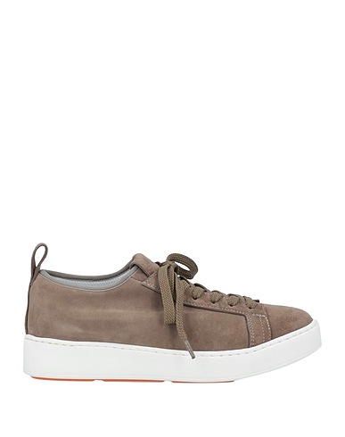 SANTONI Sneakers Taupe Soft Leather