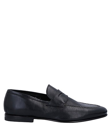 SANTONI Loafers NERO Leather