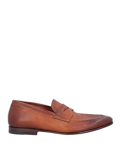 SANTONI Loafers Tan Leather