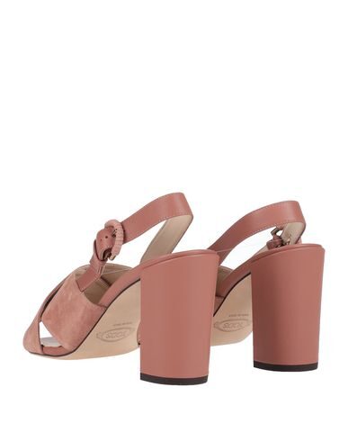 Shop Tod's Woman Sandals Antique Rose Size 7.5 Leather In Pink