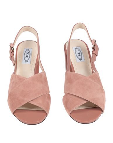 Shop Tod's Woman Sandals Antique Rose Size 7.5 Leather In Pink