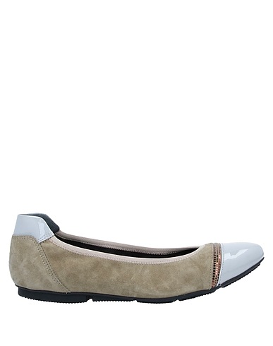 HOGAN Ballet flats Grey Leather