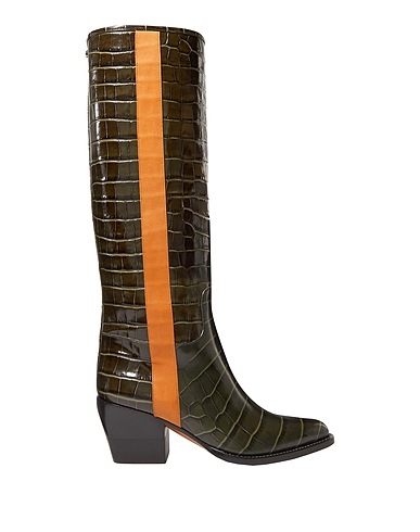 CHLOÉ Boots Dark green Leather
