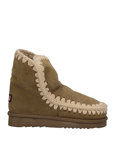 MOU Stiefelette Militärgrün Schafleder