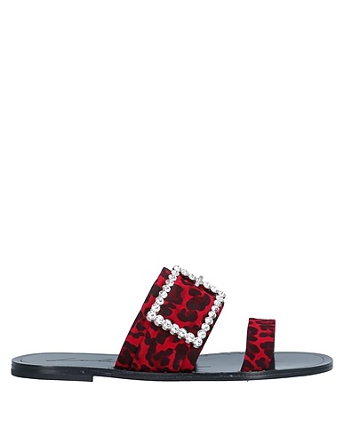 LOLA CRUZ Sandals Red Leather