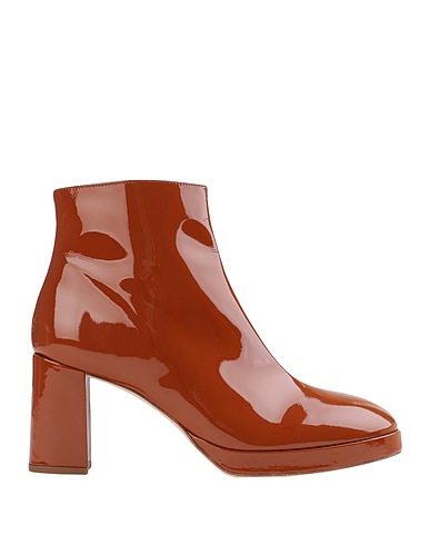 MIISTA Ankle boot EDITH BEIGE CRINKLE PATENT 
 Tan Sheepskin