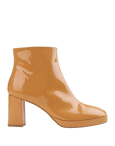 MIISTA Ankle boot EDITH BEIGE CRINKLE PATENT 
 Marigold Sheepskin
