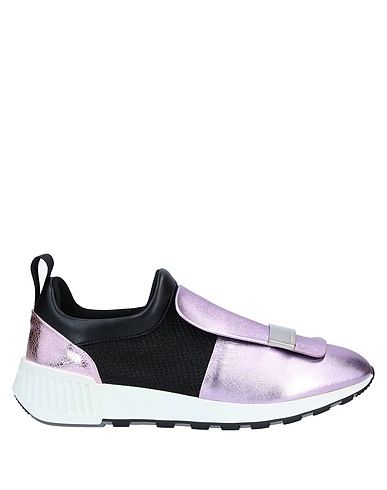 SERGIO ROSSI Sneakers Lilac Soft Leather, Textile fibers