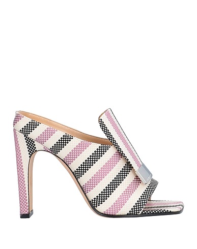 SERGIO ROSSI Sandalen Elfenbein Andere Fasern