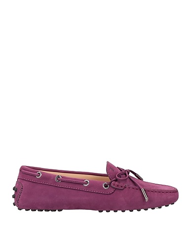 TOD'S Loafers Purple Soft Leather
