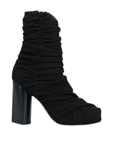 ROBERTO CAVALLI ショートブーツ ブラック 紡績繊維