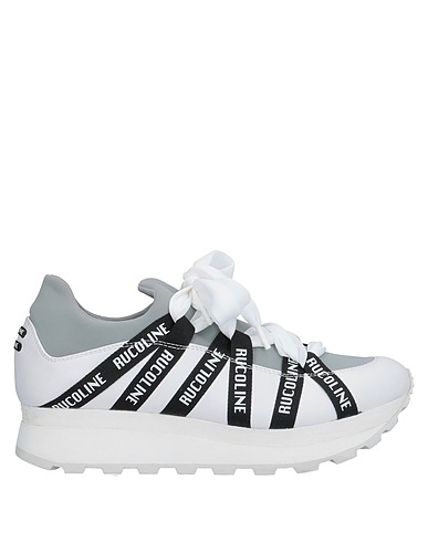 RUCOLINE Sneakers Grey Calfskin, Polyamide, Elastane, Cotton