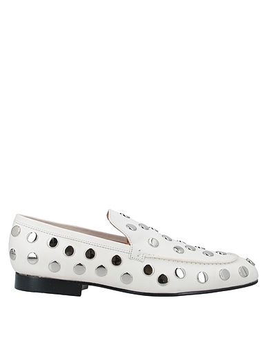 JIL SANDER NAVY Mocassino Bianco Pelle di vitello