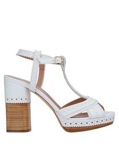 TWINSET Sandals White Leather
